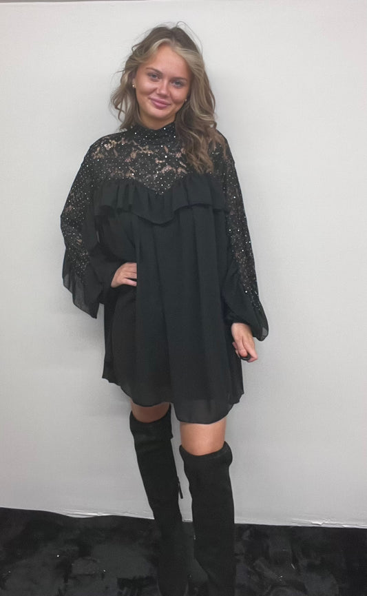 Diamonte frill dress/top