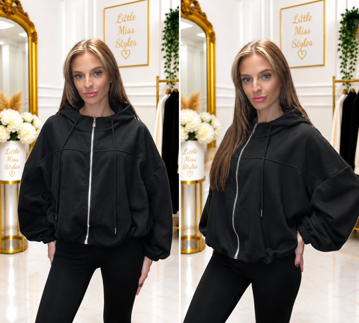 Suedeette bomber-black!
