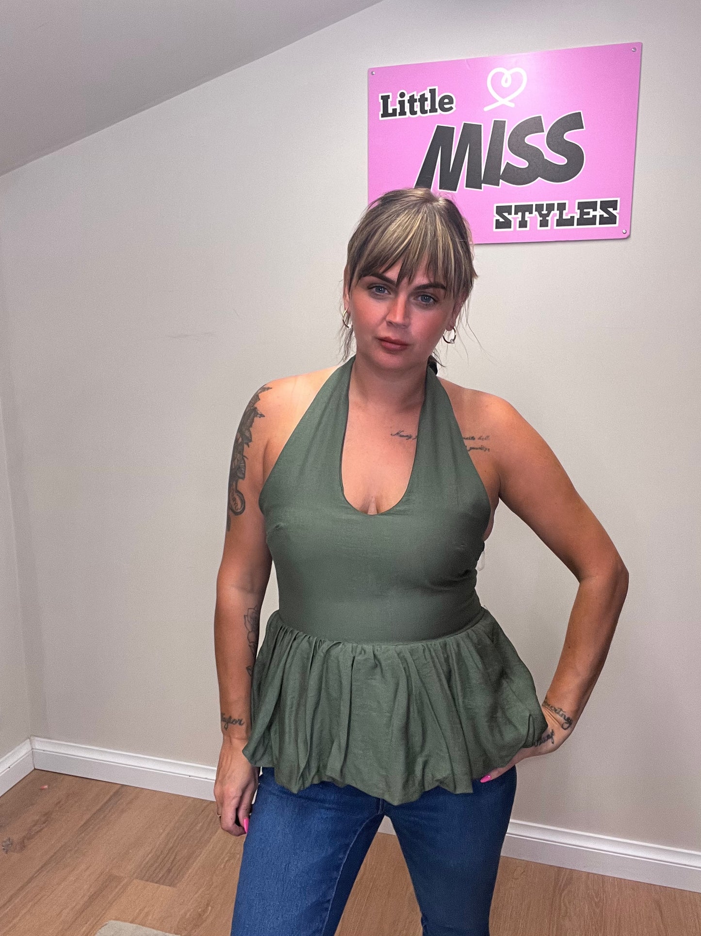 Halter neck top. (Various colours)