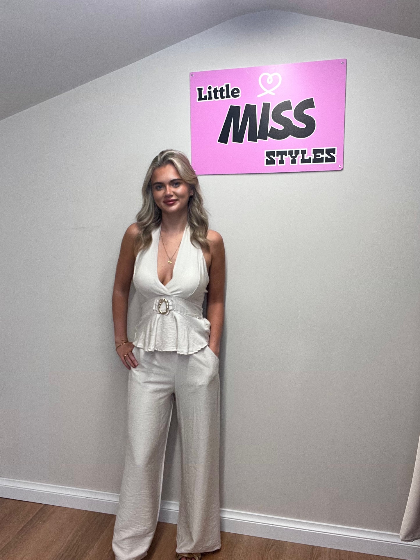 Halter neck trouser set(various colours)
