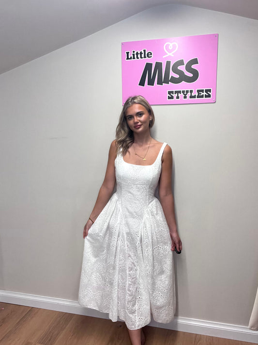 White afternoon tea dress