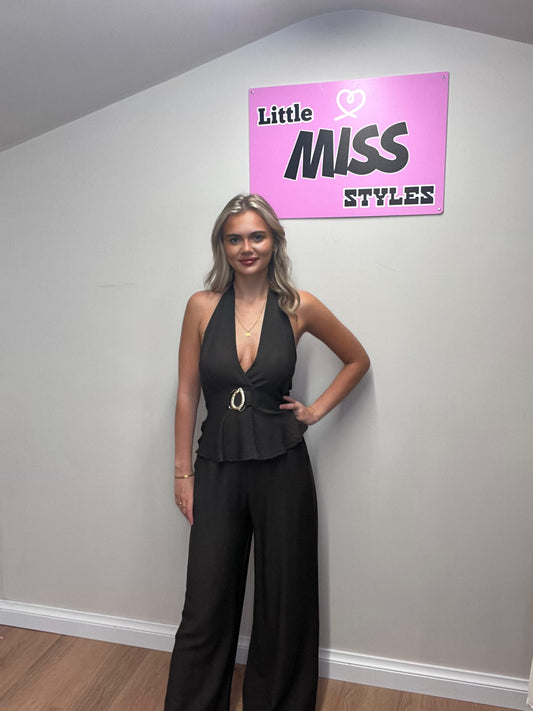 Halter neck trouser set(various colours)