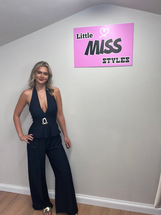 Halter neck trouser set(various colours)
